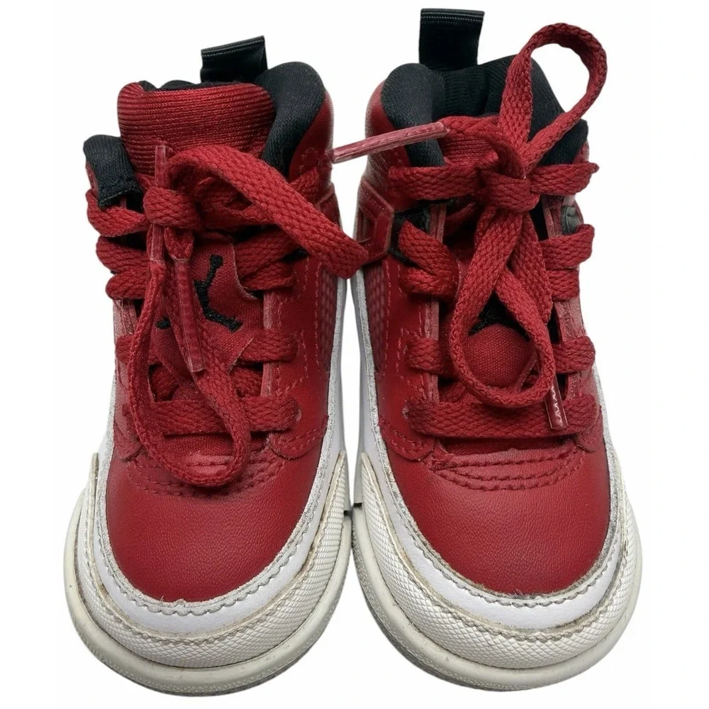 Nike Jordan Toddler Red White High Top Sneakers Shoes Kids Size 4C Used